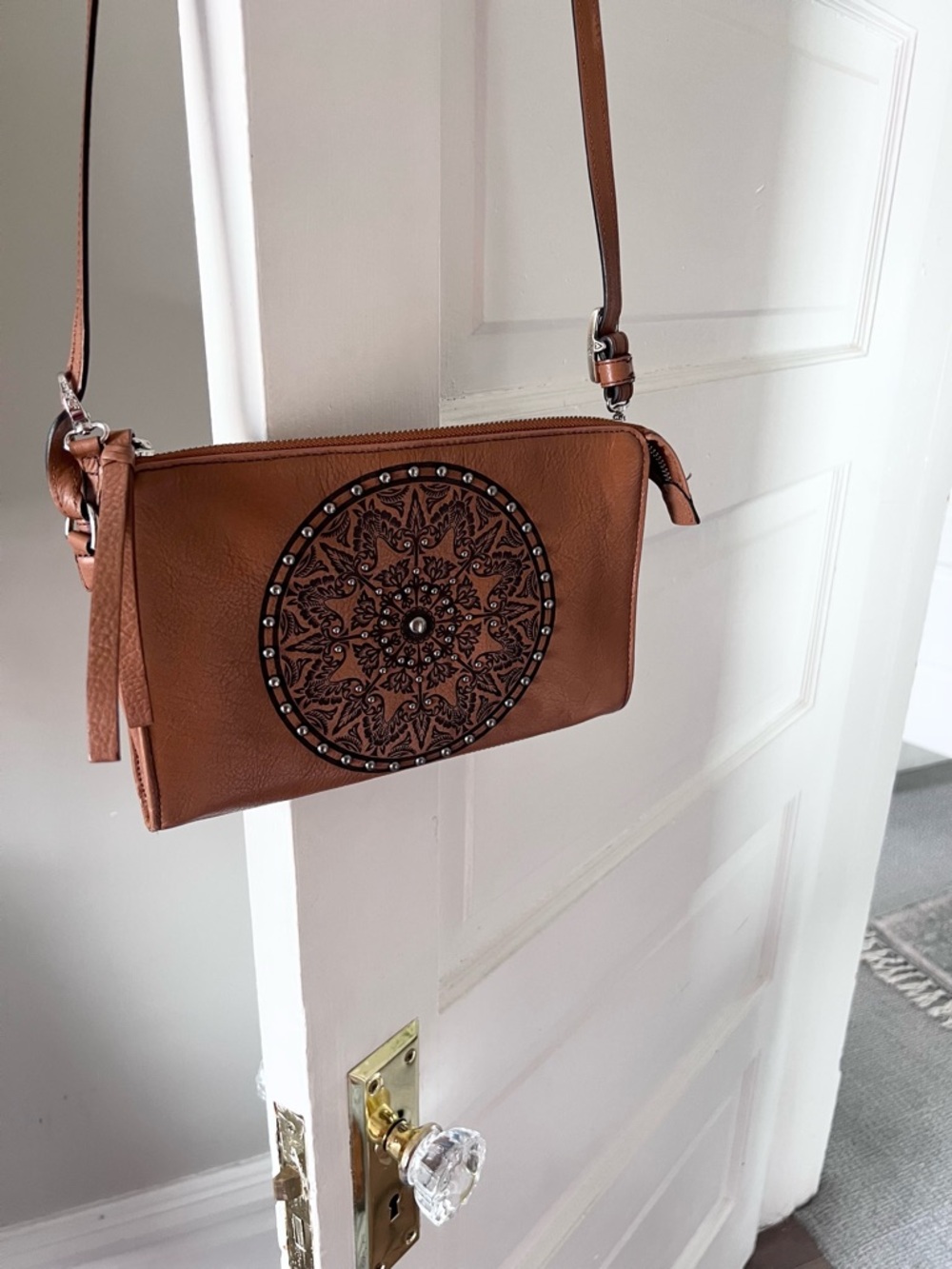 Brighton Handbag Ferrara Nova Organizer Studded Crossbody Bag